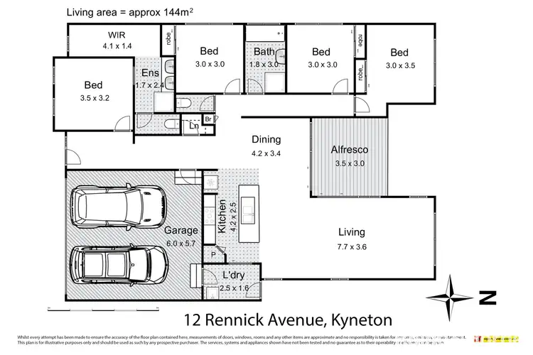 Floorplan of Homely house listing, 12 Rennick Avenue, Kyneton VIC 3444