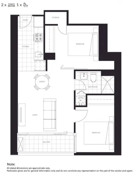 Floorplan of Homely apartment listing, 2807/80 A'Beckett Street, Melbourne VIC 3000