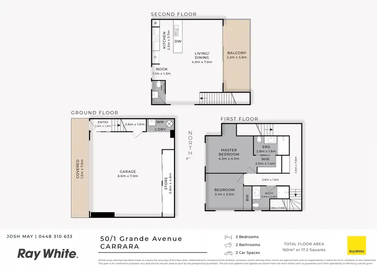 Floorplan of Homely townhouse listing, 50/1 Grande Avenue, Carrara QLD 4211