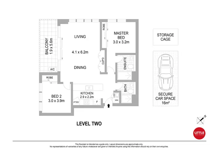 Floorplan of Homely apartment listing, F202/41-45 Belmore Street, Ryde NSW 2112