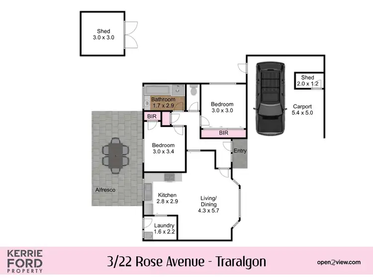 Floorplan of Homely unit listing, 3/22-24 Rose Avenue, Traralgon VIC 3844