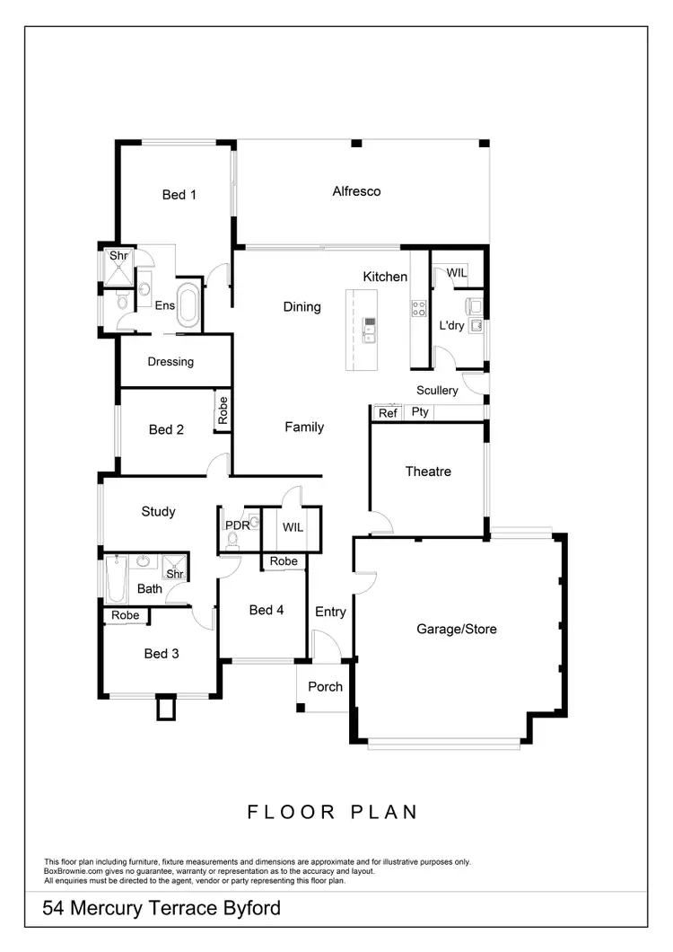 Floorplan of Homely house listing, 54 Mercury Terrace, Byford WA 6122