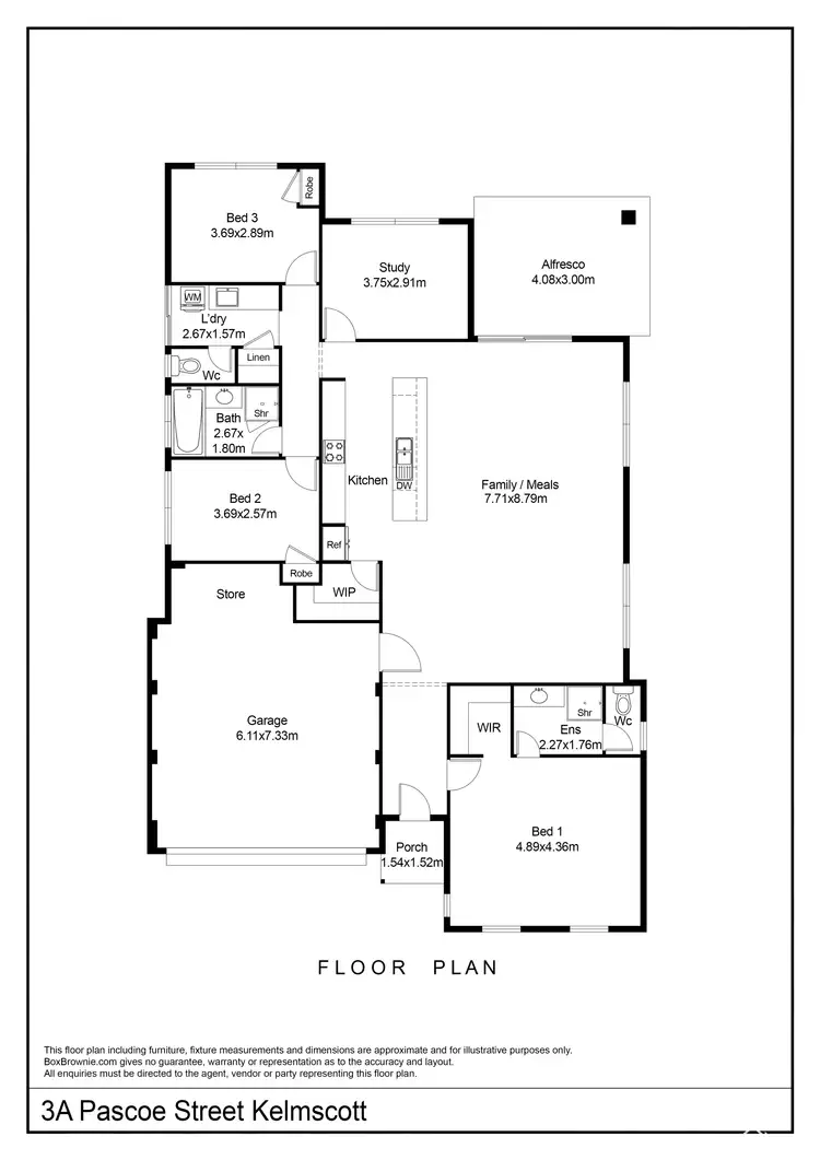 Floorplan of Homely house listing, 3A Pascoe Street, Kelmscott WA 6111