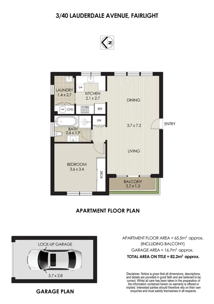 Floorplan of Homely apartment listing, 3/40 Lauderdale Avenue, Fairlight NSW 2094