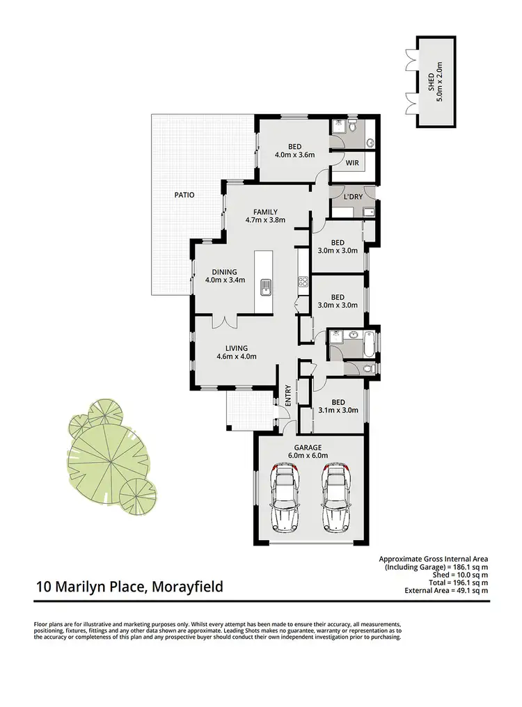 Floorplan of Homely house listing, 10 Marilyn Place, Morayfield QLD 4506