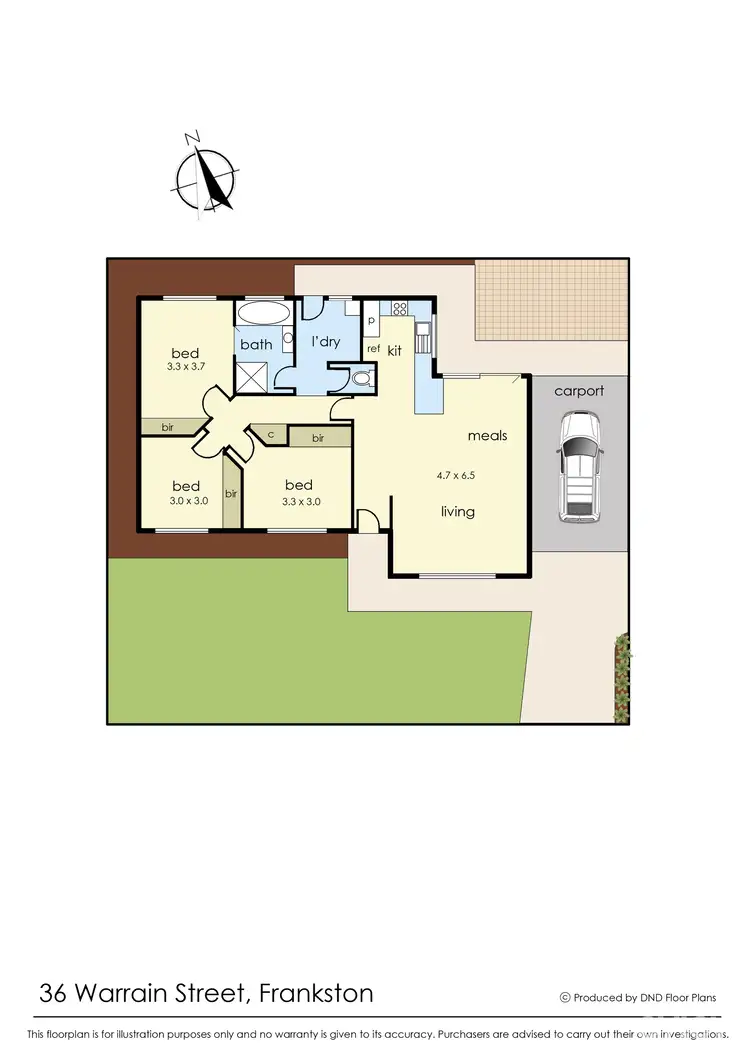 Floorplan of Homely unit listing, 36 Warrain Street, Frankston VIC 3199
