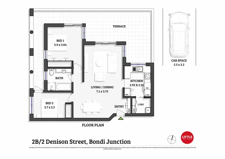 Floorplan of Homely unit listing, 2B/2 Denison Street, Bondi Junction NSW 2022