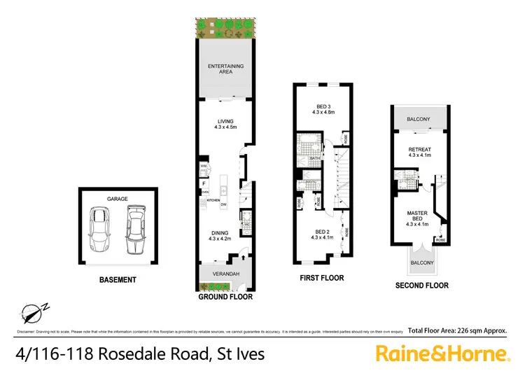 Floorplan of Homely townhouse listing, 4/116-118 Rosedale Road, St Ives NSW 2075