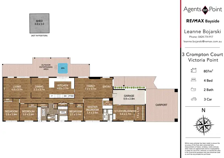 Floorplan of Homely house listing, 3 Crompton Court, Victoria Point QLD 4165