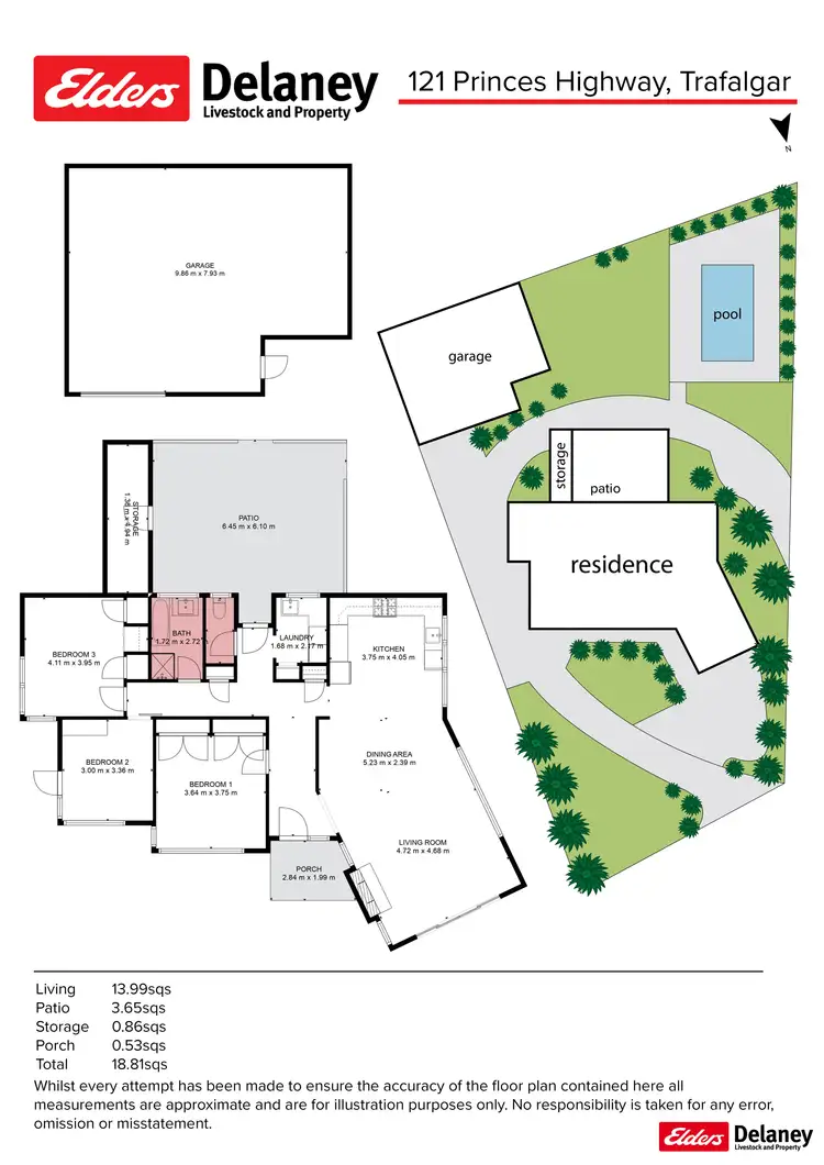 Floorplan of Homely house listing, 121 Princes Highway, Trafalgar VIC 3824