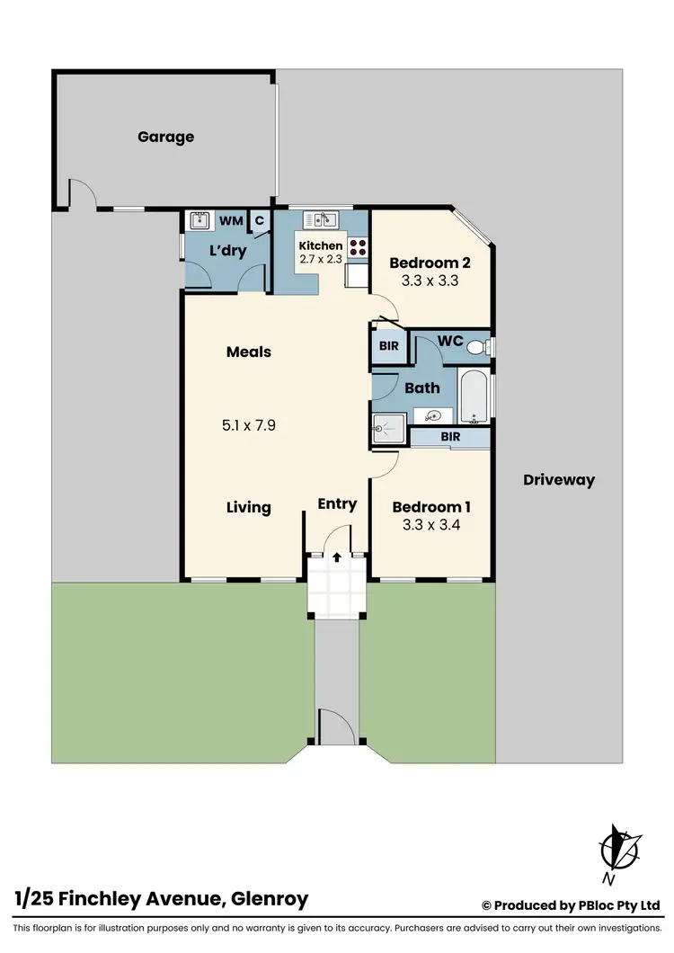 Floorplan of Homely unit listing, 1/25 Finchley Avenue, Glenroy VIC 3046