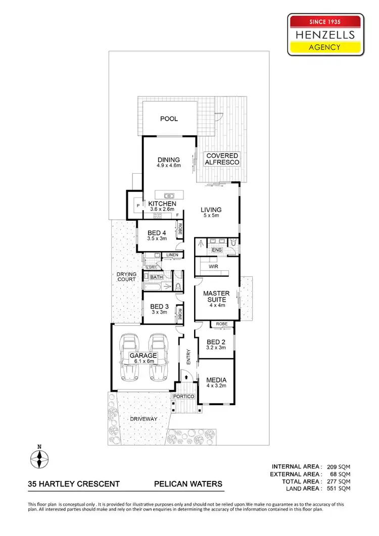 Floorplan of Homely house listing, 35 Hartley Crescent, Pelican Waters QLD 4551