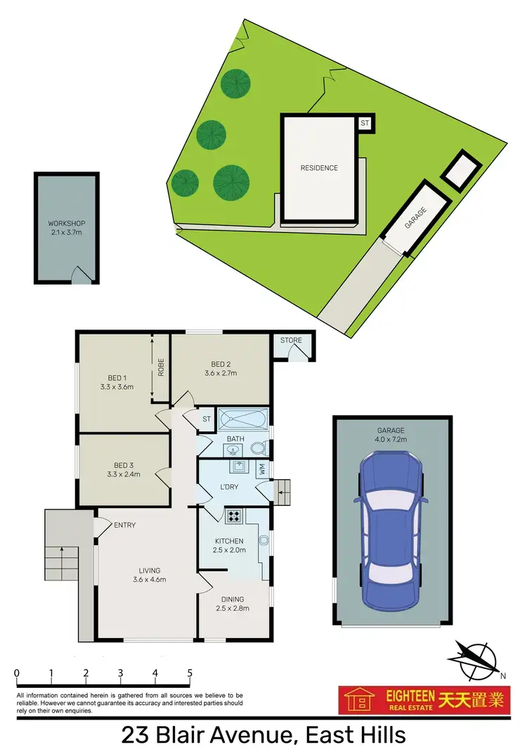 Floorplan of Homely house listing, 23 Blair Avenue, East Hills NSW 2213