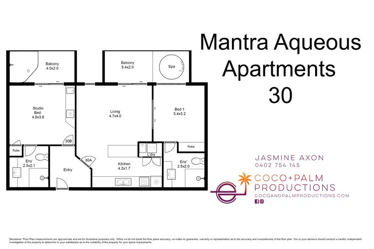 Floorplan of Homely unit listing, 30/3-5 Davidson Street (MANTRA AQUEOUS), Port Douglas QLD 4877