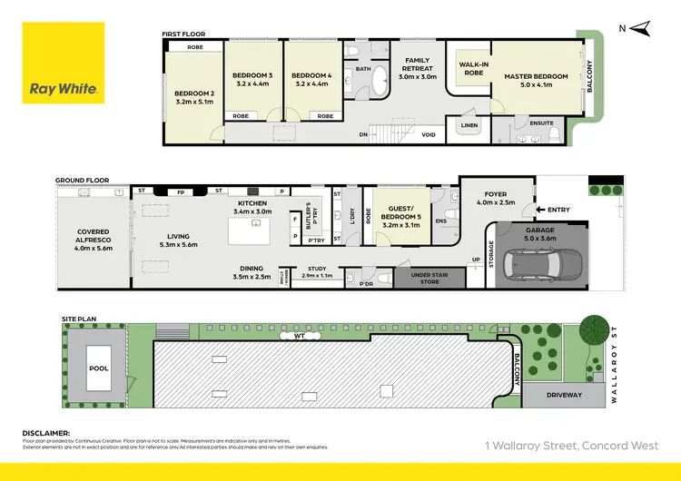 Floorplan of Homely semi-detached listing, 1A Wallaroy Street, Concord West NSW 2138