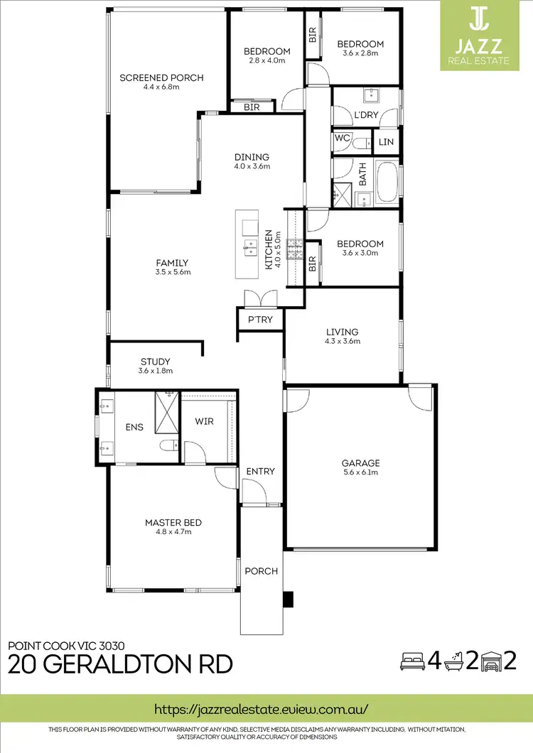 Floorplan of Homely house listing, 20 Geraldton Road, Point Cook VIC 3030