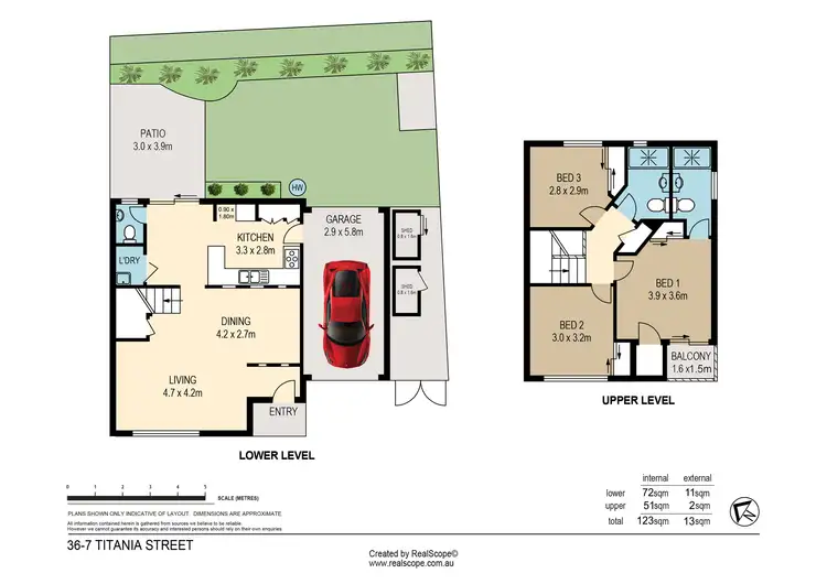 Floorplan of Homely townhouse listing, 36/7 Titania Street, Morningside QLD 4170