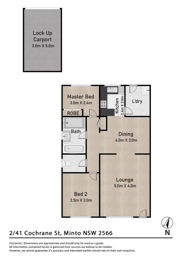 Floorplan of Homely villa listing, 2/41 Cochrane Street, Minto NSW 2566
