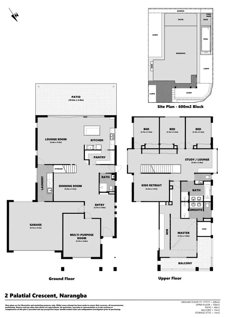Floorplan of Homely house listing, 2 Palatial Crescent, Narangba QLD 4504