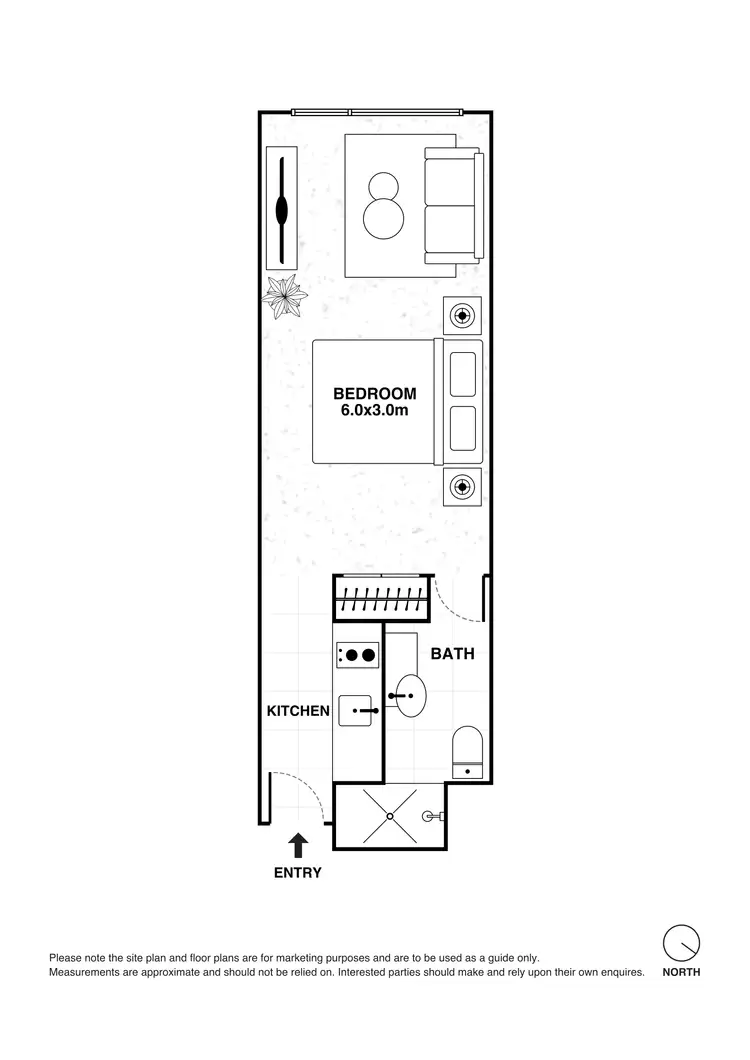 Floorplan of Homely apartment listing, 1214/43 Therry Street, Melbourne VIC 3000