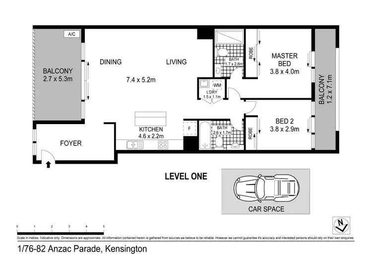 Floorplan of Homely apartment listing, 1/76-82 Anzac Parade, Kensington NSW 2033