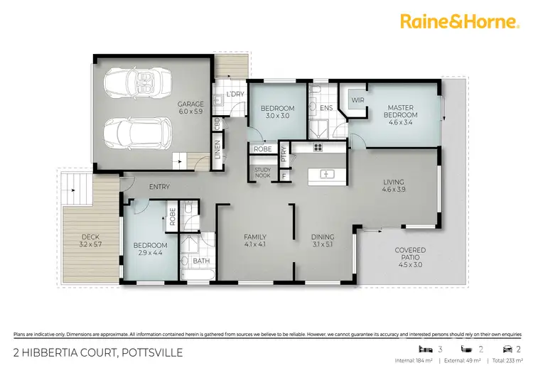 Floorplan of Homely house listing, 2 Hibbertia Court, Pottsville NSW 2489