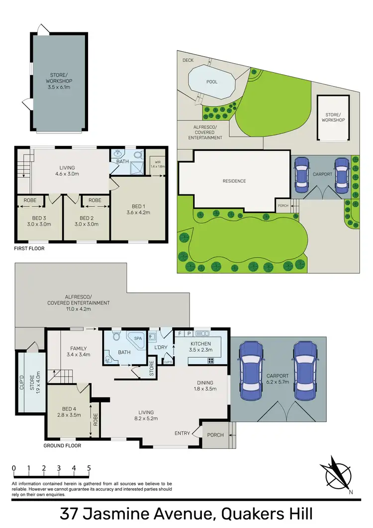 Floorplan of Homely house listing, 37 Jasmine Avenue, Quakers Hill NSW 2763