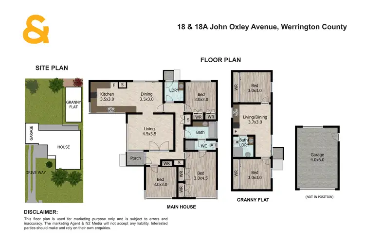 Floorplan of Homely house listing, 18 & 18a John Oxley Avenue, Werrington County NSW 2747