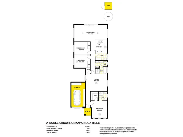 Floorplan of Homely house listing, 51 Noble Circuit, Onkaparinga Heights SA 5163