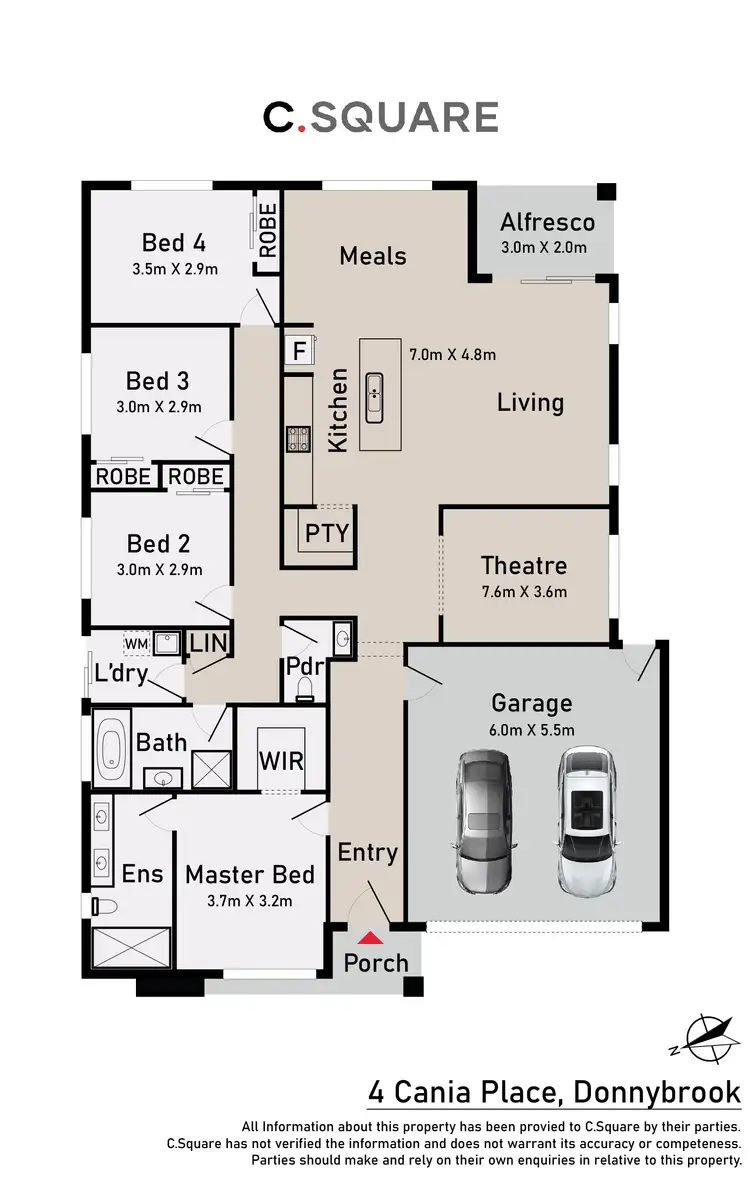 Floorplan of Homely house listing, 4 Cania Place, Donnybrook VIC 3064