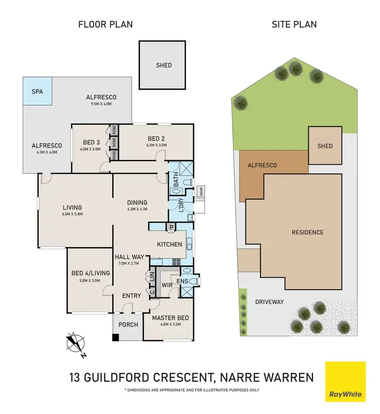 Floorplan of Homely house listing, 13 Guildford Crescent, Narre Warren VIC 3805