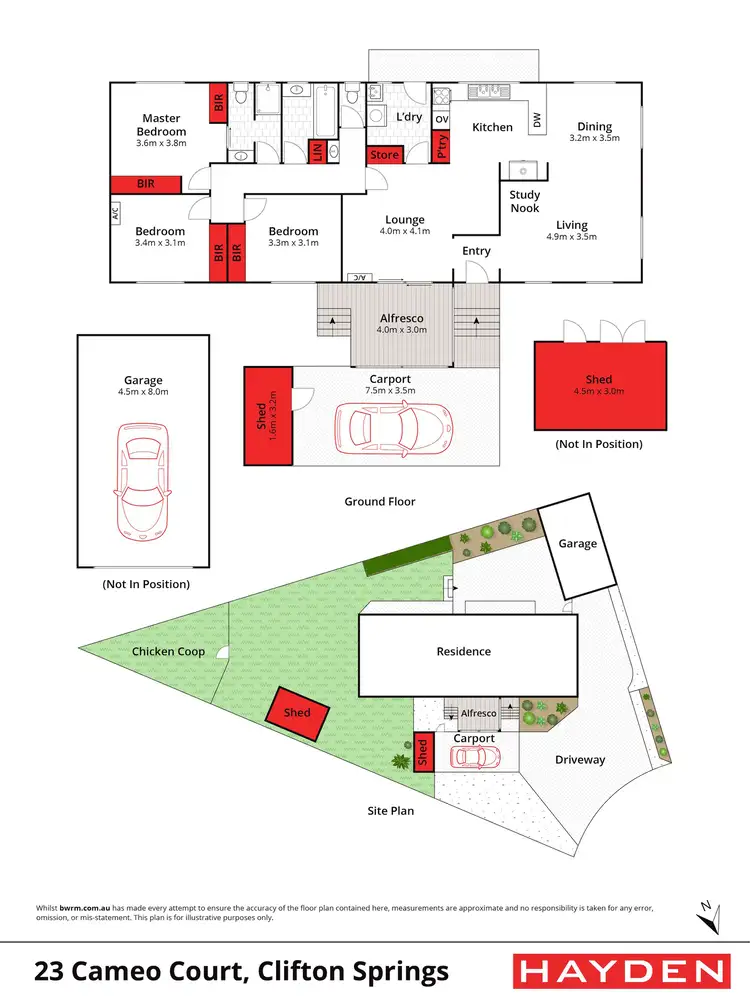 Floorplan of Homely house listing, 23 Cameo Court, Clifton Springs VIC 3222