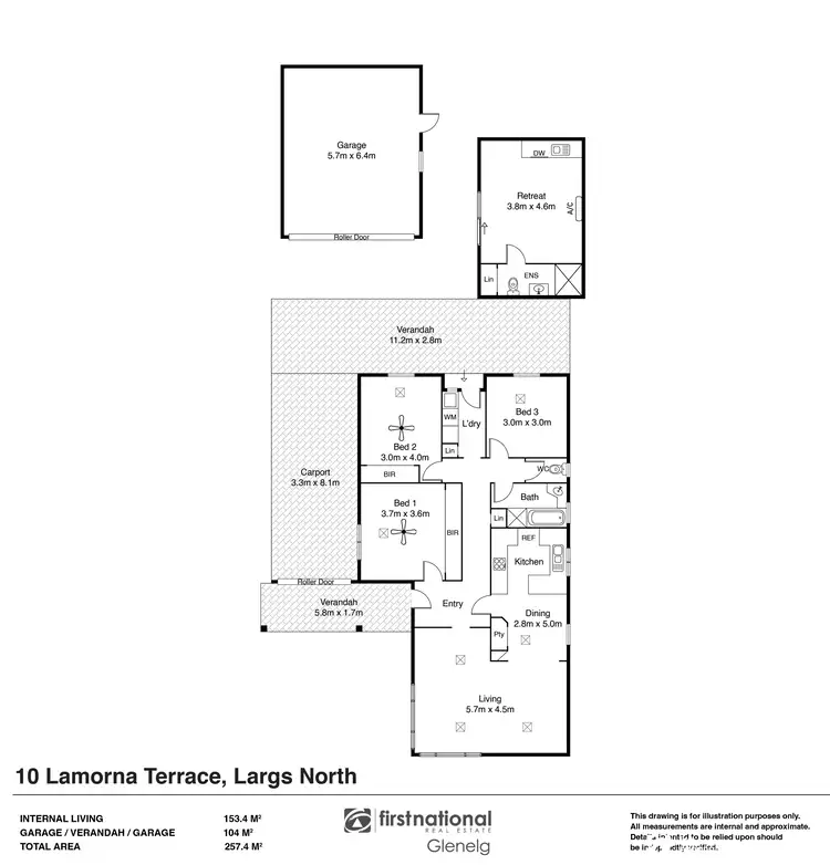 Floorplan of Homely house listing, 10 Lamorna Terrace, Largs North SA 5016