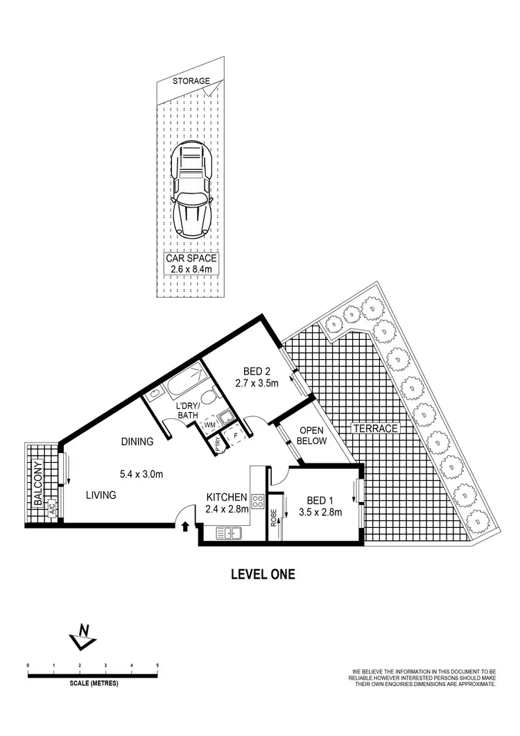 Floorplan of Homely apartment listing, 8/442-444 King Georges Road, Beverly Hills NSW 2209