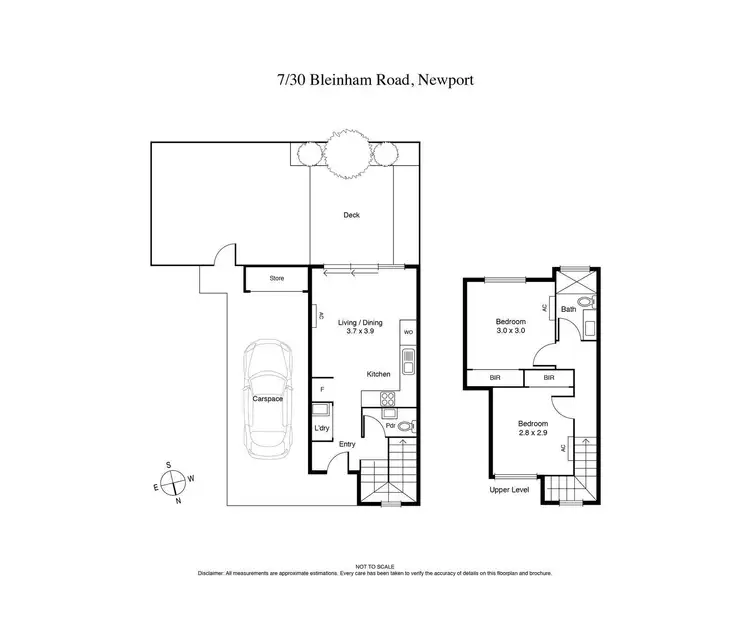 Floorplan of Homely townhouse listing, 7/30 Blenheim Road, Newport VIC 3015