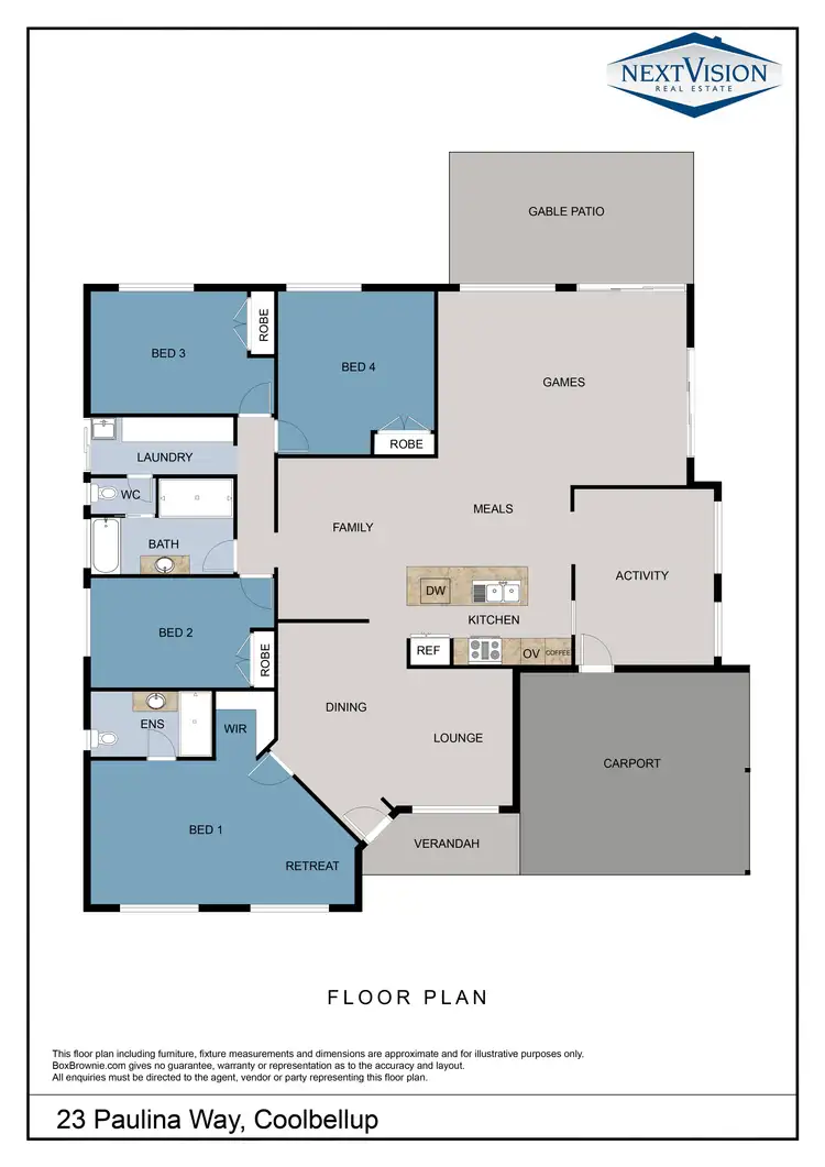 Floorplan of Homely house listing, 23 Paulina Way, Coolbellup WA 6163