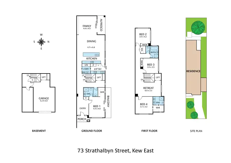 Floorplan of Homely house listing, 73A Strathalbyn Street, Kew East VIC 3102