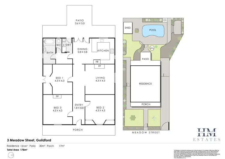 Floorplan of Homely house listing, 3 Meadow Street, Guildford WA 6055