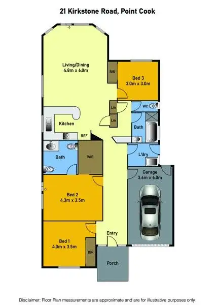 Floorplan of Homely house listing, 21 Kirkstone Road, Point Cook VIC 3030