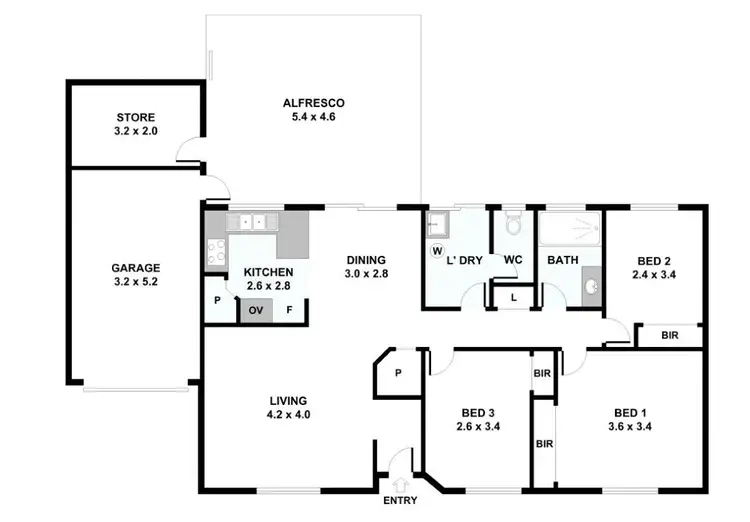 Floorplan of Homely villa listing, 2/151 Edward Street, Osborne Park WA 6017