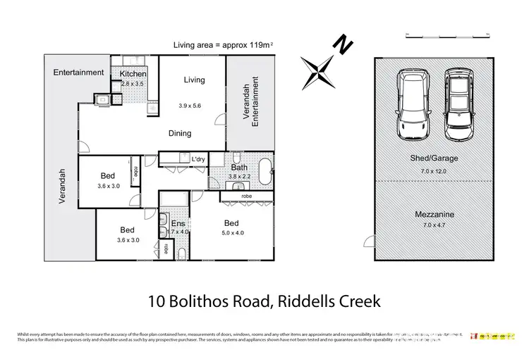 Floorplan of Homely house listing, 10 Bolithos Road, Riddells Creek VIC 3431