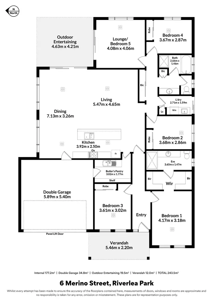 Floorplan of Homely house listing, 6 Merino Street, Riverlea Park SA 5120