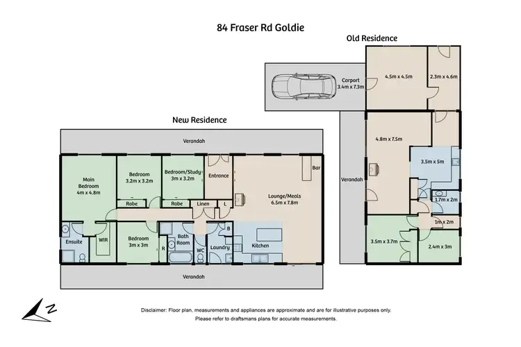 Floorplan of Homely house listing, 84 Fraser Road, Goldie VIC 3435