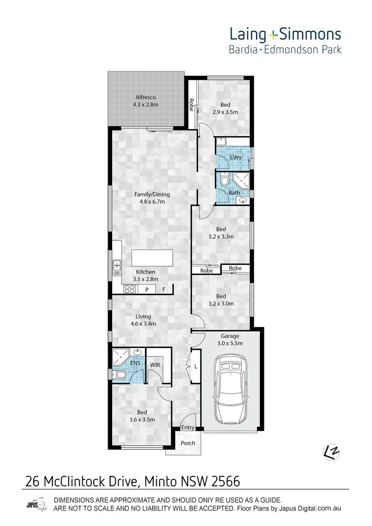 Floorplan of Homely house listing, 26 McClintock Drive, Minto NSW 2566