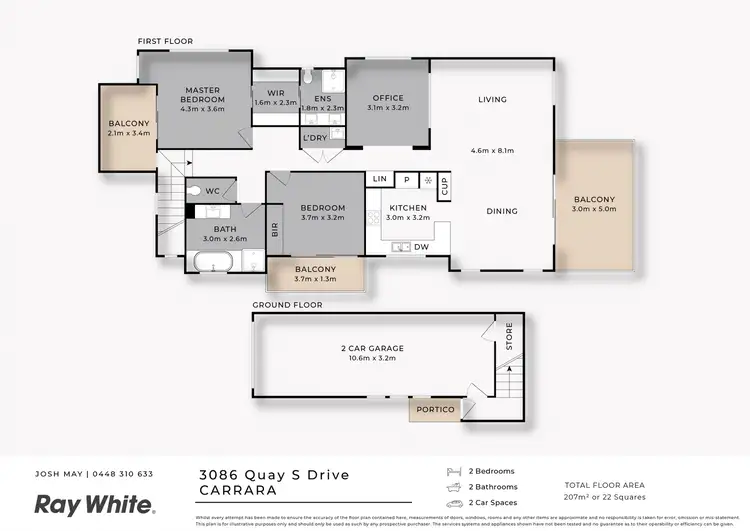 Floorplan of Homely villa listing, 3086 Quay South Drive, Carrara QLD 4211