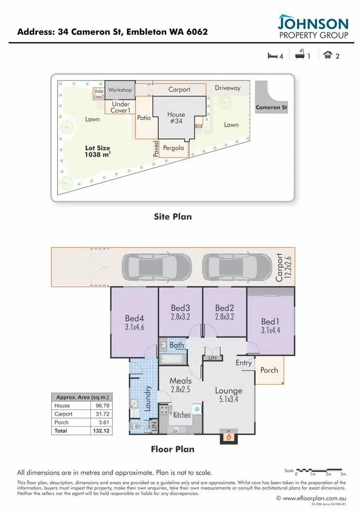 Floorplan of Homely house listing, 34 Cameron Street, Embleton WA 6062