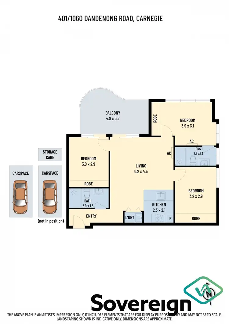 Floorplan of Homely apartment listing, 401/1060 Dandenong Road, Carnegie VIC 3163