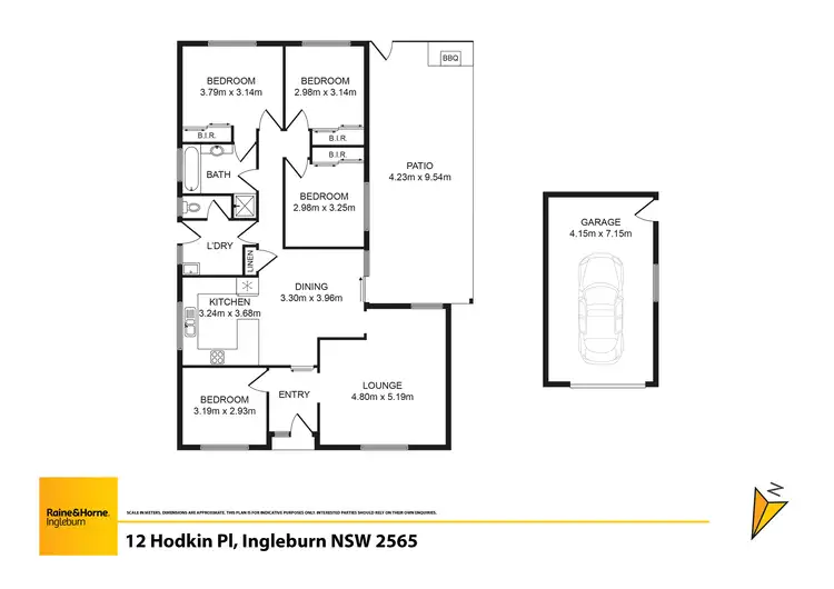 Floorplan of Homely house listing, 12 Hodkin Place, Ingleburn NSW 2565