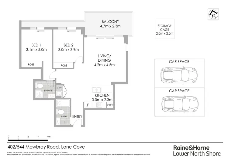 Floorplan of Homely apartment listing, 402/544-550 Mowbray Road West, Lane Cove NSW 2066