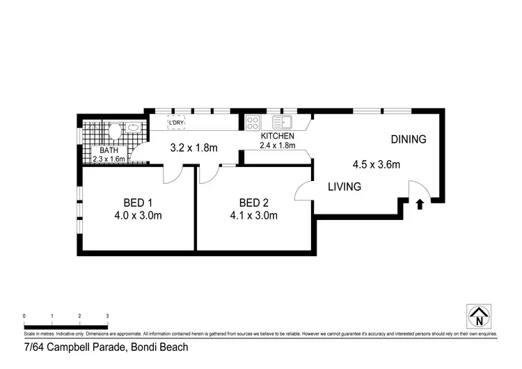 Floorplan of Homely apartment listing, 7/64-66 Campbell Parade, Bondi Beach NSW 2026
